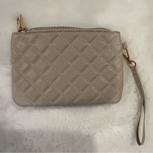 Classic Looking Small Cream Color Wristlet Clutch by Studio Badgley Mischka - Picture 2 of 11